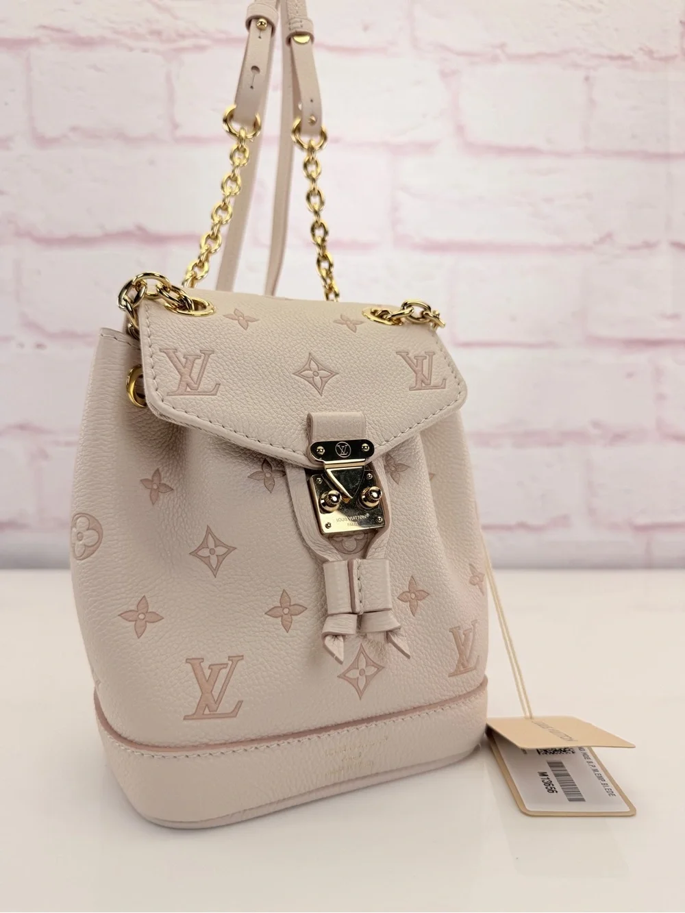 Louis Vuitton Nano Noe Empreinte Blush Pink Monogram Mini Bucket Bag NWT